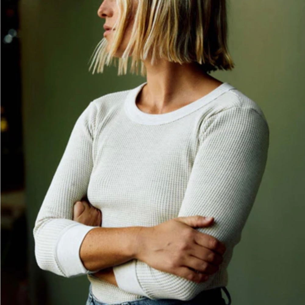 Imogene + Willie Waffle Thermal Crew XS Ash